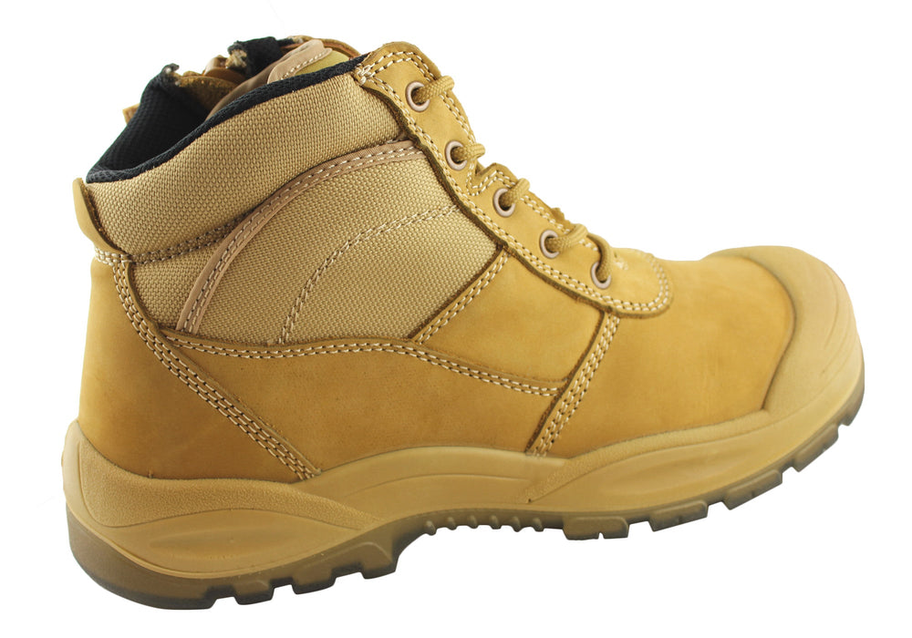 Mens Hard Yakka Utility Steel Toe Safety Side Zip Boots