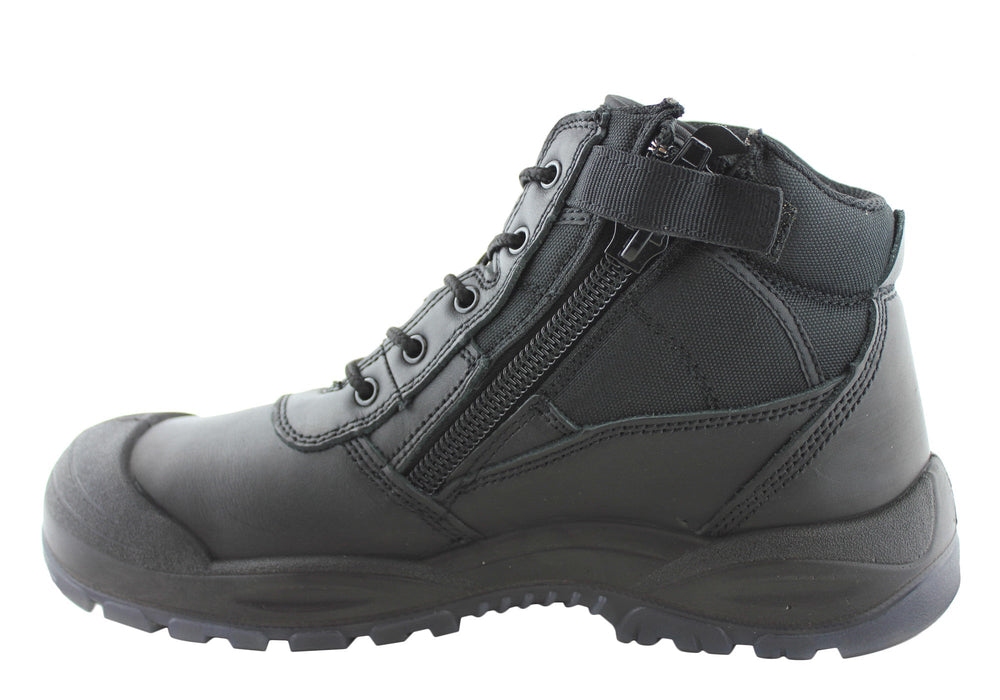 Mens Hard Yakka Utility Steel Toe Safety Side Zip Boots