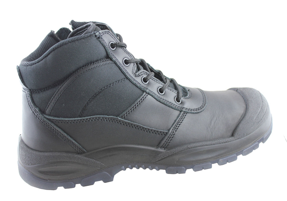 Mens Hard Yakka Utility Steel Toe Safety Side Zip Boots