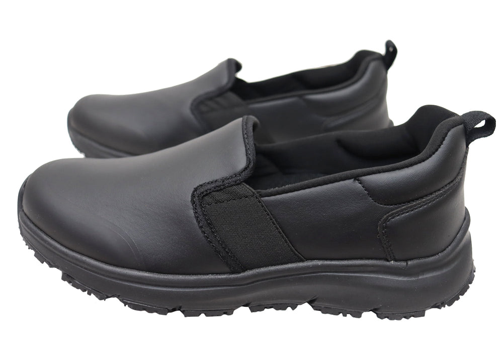 Womens Scholl Orthaheel Worker PU Shoes