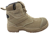 Womens KingGee Bennu Pro 6 Leather Comfortable Work Boots Stone