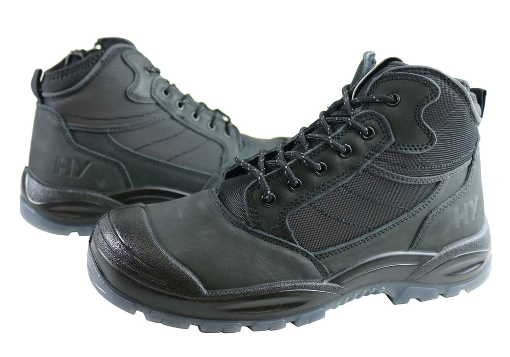 Mens Hard Yakka Nite Vision Steel Toe Cap Safety Boots