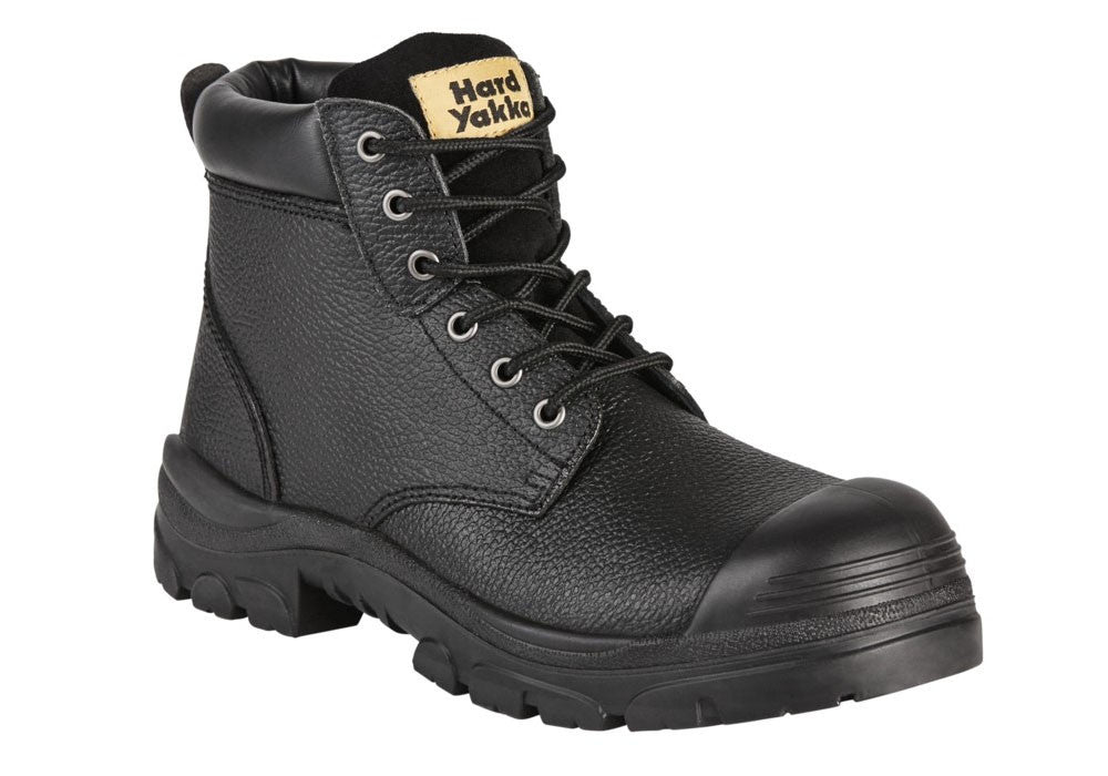 Mens Hard Yakka Gravel Emboss Lace Up Steel Toe Boots